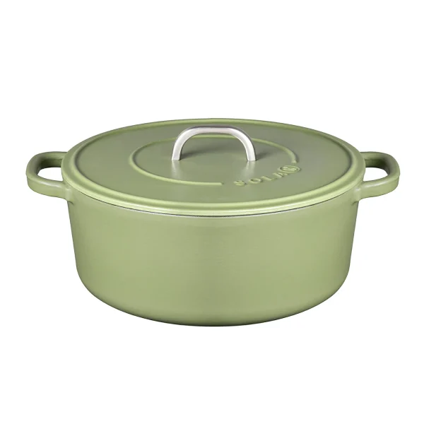Sola 24cm Matt Green Cast Iron Casserole