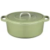 Sola 24cm Matt Green Cast Iron Casserole