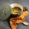 Sola 24cm Matt Green Cast Iron Casserole