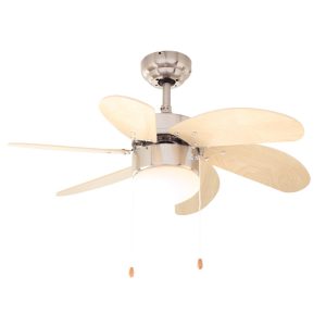 Eurolux Fan turbo swirl 6 blades 30 satin chrome