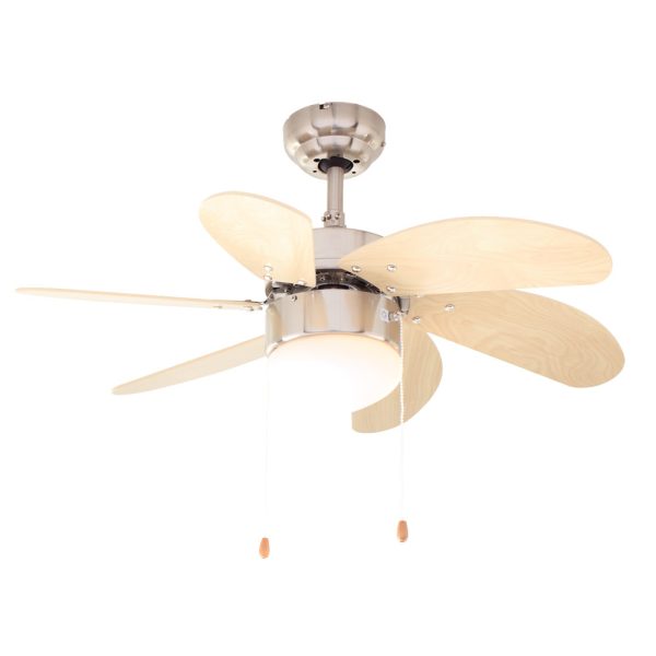 Eurolux Fan turbo swirl 6 blades 30 satin chrome
