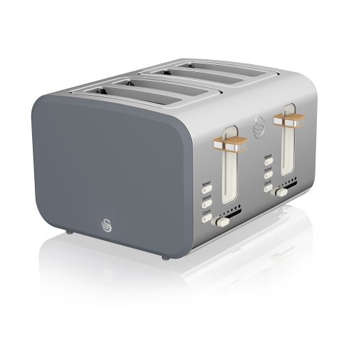 NORDIC 4 SLICE TOASTER SIDE ON8 Nordic 4 Slice Polished Stainless Steel Toaster