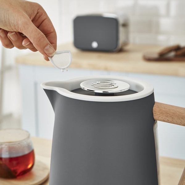 NORDIC KETTLE LID AND FILTER Nordic 1,7 Litre Polished Stainless Steel Cordless Kettle