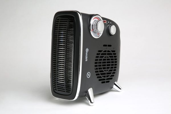 Swan Retro Black Fan Heater