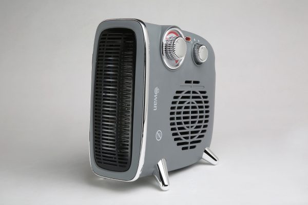 Swan Retro Grey Fan Heater