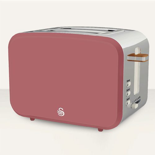 SNT2FR-2-Slice-Toaster-Fuchsia-Rose Swan Nordic Fuchsia Rose 2 Slice Toaster