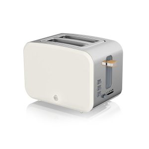 Nordic White 2 Slice Stainless Steel Toaster