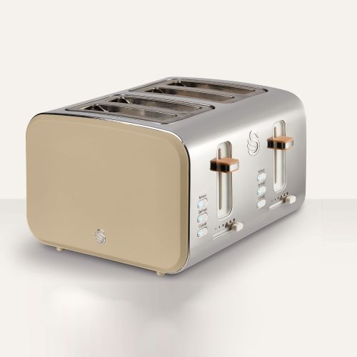 SNT4O-4-Slice-Toaster-Oatmeal Swan Nordic Oatmeal 4 Slice Toaster