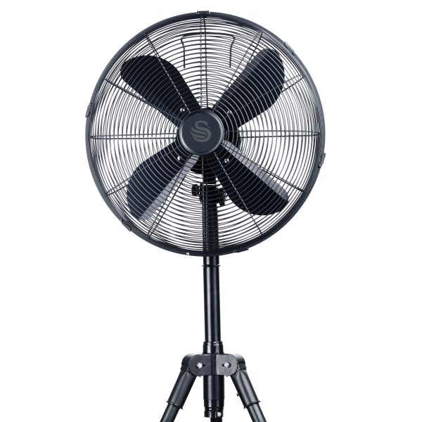 Swan Stealth Black 45cm Tripod Pedestal Fan