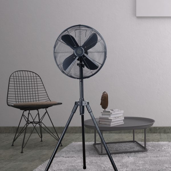 Swan Stealth Black 45cm Tripod Pedestal Fan