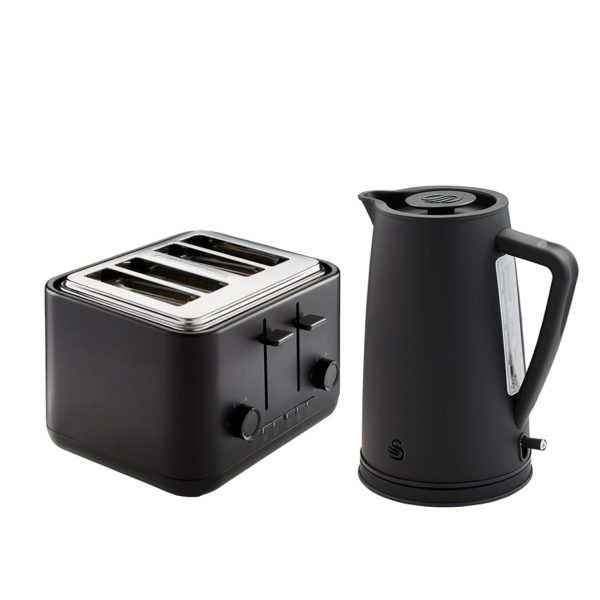 Swan Stealth Kettle and Toaster Breakfast Pack